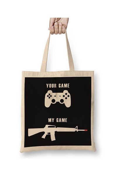 Baskı Dükkanı My Games My Game υφασμάτινη τσάντα με μακριά λαβή