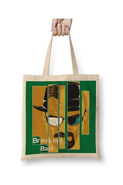 Baskı Dükkanı حقيبة يد هايزنبرج جيسي سيبيا من بريكنج باد بمقبض طويل