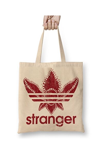 Baskı Dükkanı Stranger Things Stranger υφασμάτινη τσάντα με μακριά λαβή