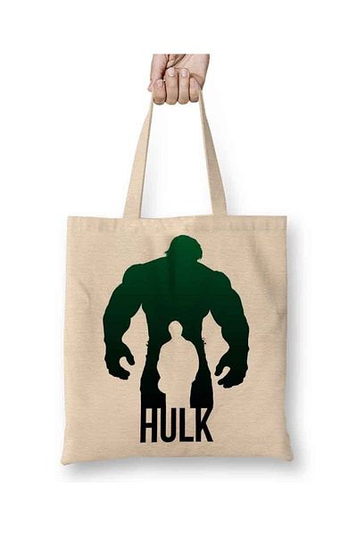Baskı Dükkanı Υφασμάτινη τσάντα Avengers Hulk με μακριά λαβή