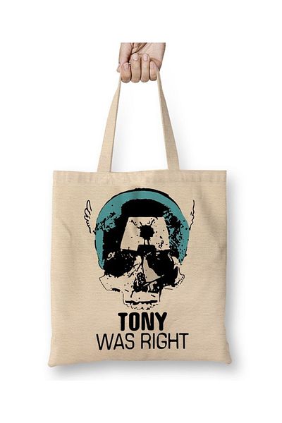 Baskı Dükkanı Tony Was Right υφασμάτινη τσάντα με μακριά λαβή