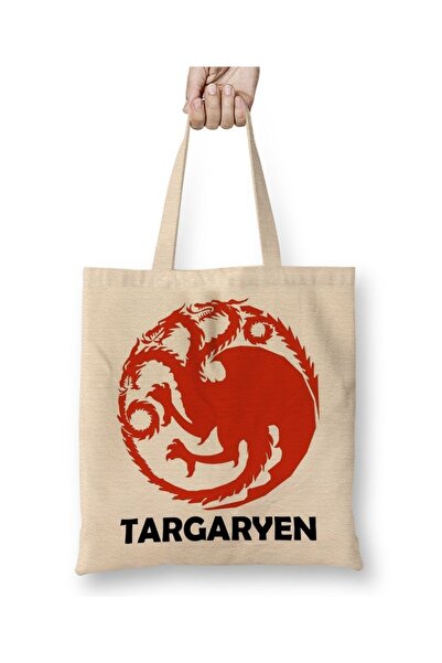Baskı Dükkanı Targaryen krpa iz serije Igra prestola Torba duga Sa ručkom