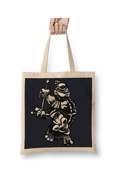 Baskı Dükkanı Ninja Turtles Raphael 1984 υφασμάτινη τσάντα με μακριά λαβή