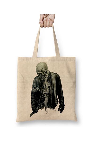 Baskı Dükkanı Skull Music Music υφασμάτινη τσάντα με μακριά λαβή