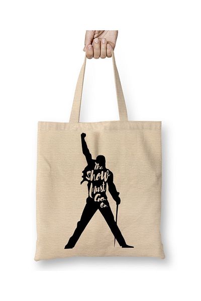 Baskı Dükkanı Freddie Mercury 02 υφασμάτινη τσάντα με μακριά λαβή