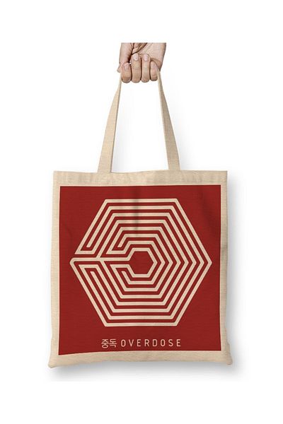 Baskı Dükkanı Geantă din pânză Exo Overdose cu mâner lung