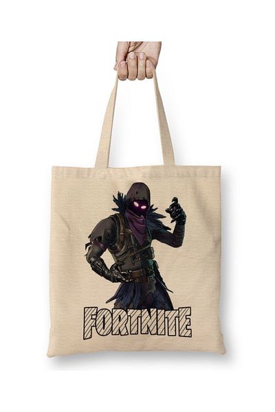 Baskı Dükkanı Υφασμάτινη τσάντα Fortnite Raven Skin με μακριά λαβή