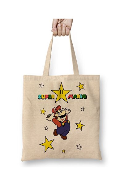 Baskı Dükkanı Super Mario Classica Fanart Tkanina Torba Duga Sa ručkom