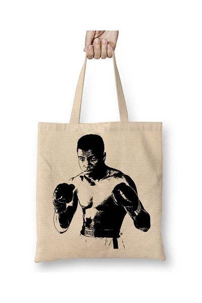 Baskı Dükkanı Υφασμάτινη τσάντα πυγμαχίας Muhammad Ali με μακριά λαβή