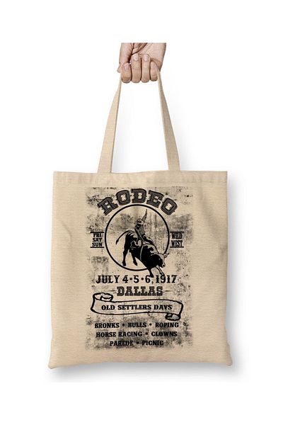 Baskı Dükkanı Rodeo Dallas υφασμάτινη τσάντα με μακριά λαβή