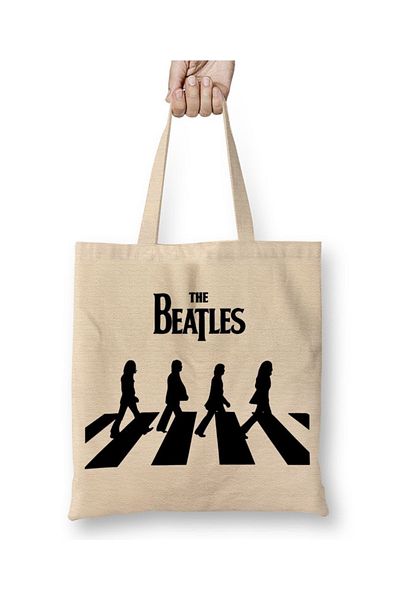 Baskı Dükkanı Geantă din pânză The Beatles cu mâner lung