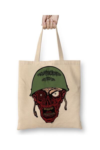 Baskı Dükkanı Zumbi preživeli Bez Torba Dugo Sa ručkom