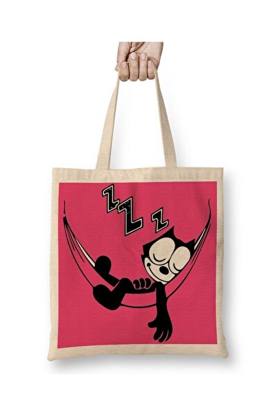 Baskı Dükkanı Felix The Cat Hammock Tkanina Torba Duga Sa ručkom