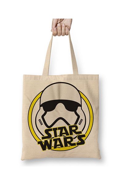 Baskı Dükkanı Υφασμάτινη τσάντα Star Wars Stormtrooper με μακριά λαβή