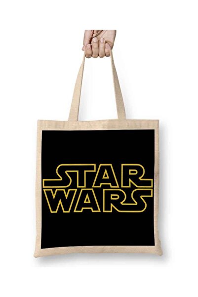 Baskı Dükkanı Star Wars logo, crna pozadinska tkanina Torba duga Sa ručkom