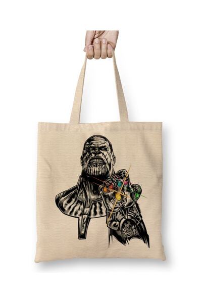 Baskı Dükkanı Thanos Beskonačni Rukavac Osvetnici Beskonačni Rat Tkanina Torb...