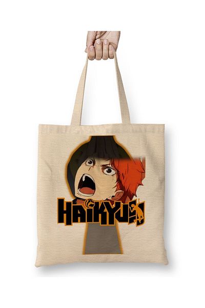 Baskı Dükkanı Haikyuu! Geantă din pânză cu mâner lung