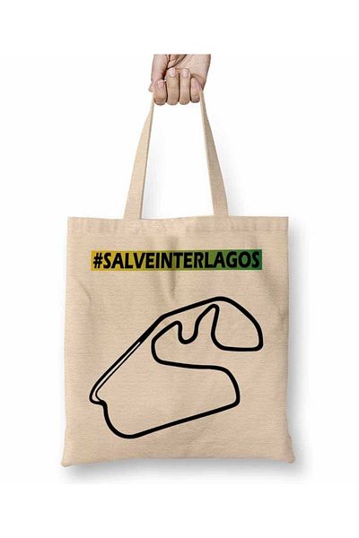 Baskı Dükkanı Υφασμάτινη τσάντα Salve Interlagos με μακριά λαβή