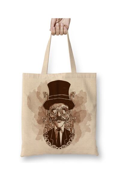 Baskı Dükkanı Steampunk tkanina Torba duga Sa ručkom