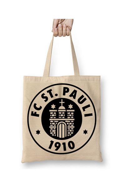 Baskı Dükkanı Geantă din pânză St Pauli 01 cu mâner lung