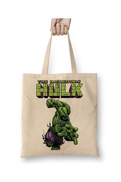 Baskı Dükkanı Υφασμάτινη τσάντα Hulk 02 με μακριά λαβή