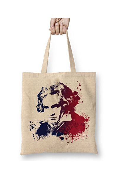 Baskı Dükkanı Bee Thoven tkanina Torba duga Sa ručkom