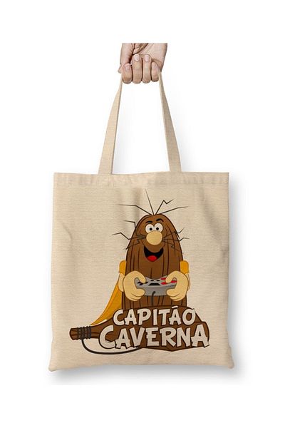 Baskı Dükkanı Υφασμάτινη τσάντα Capitao Caverna με μακριά λαβή