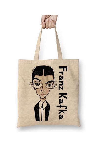 Baskı Dükkanı Franz Kafka υφασμάτινη τσάντα με μακριά λαβή