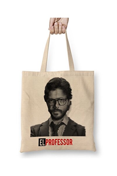 Baskı Dükkanı La Casa De Papel Profesor Tkanina Torba Duga Sa ručkom