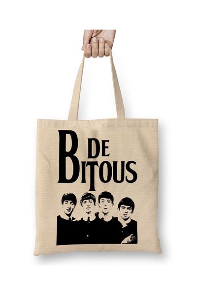 Baskı Dükkanı Υφασμάτινη τσάντα De Bitous The Beatles με μακριά λαβή