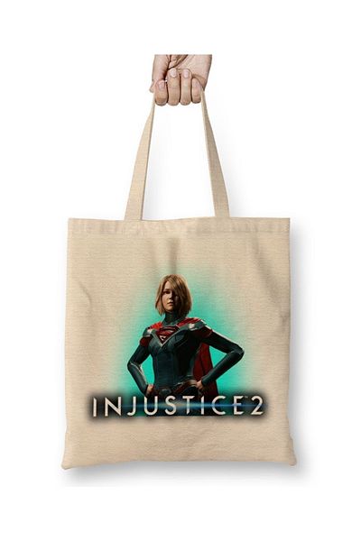 Baskı Dükkanı Υφασμάτινη τσάντα Supergirl Injustice 2 με μακριά λαβή