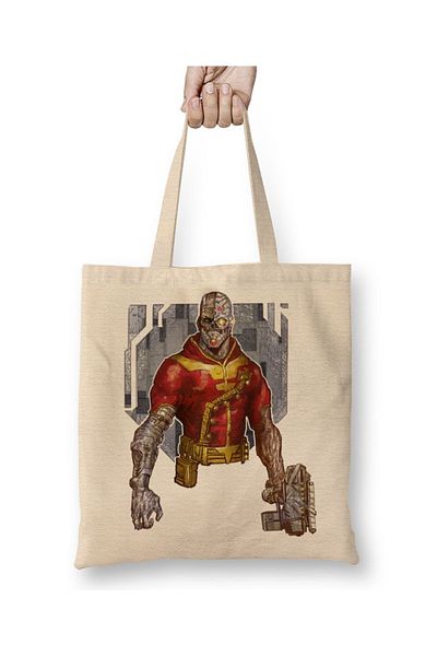 Baskı Dükkanı Υφασμάτινη τσάντα Deathlok με μακριά λαβή