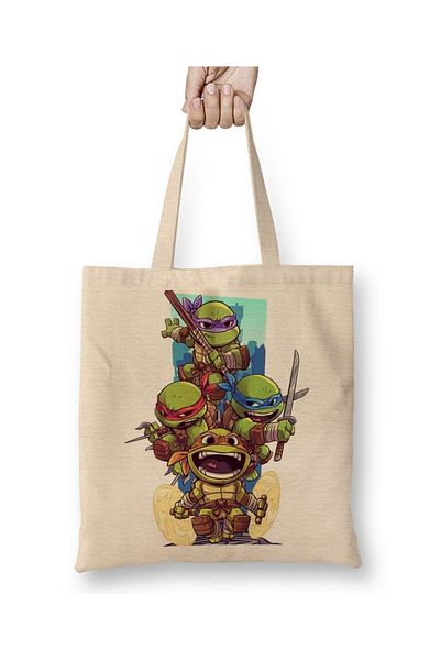 Baskı Dükkanı Ninja Turtles Ninja Turtles υφασμάτινη τσάντα με μακριά λαβή
