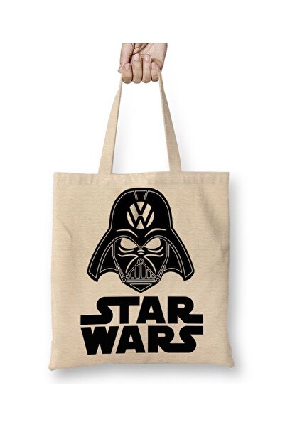 Baskı Dükkanı Star Wars Bez Çanta Uzun Saplı