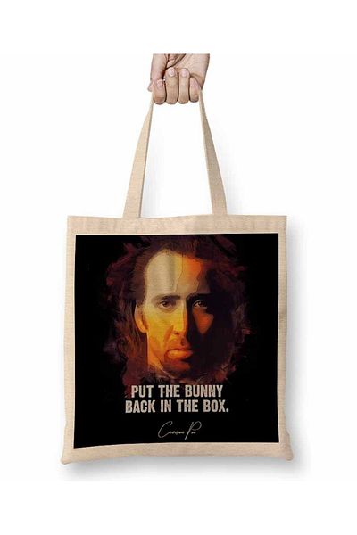 Baskı Dükkanı Bunny In The Box Cameron Poe Con Air υφασμάτινη τσάντα με μακριά λαβή