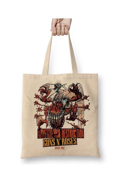 Baskı Dükkanı Appetite For Destruction 1987 Majica Torba Duga Sa ručkom