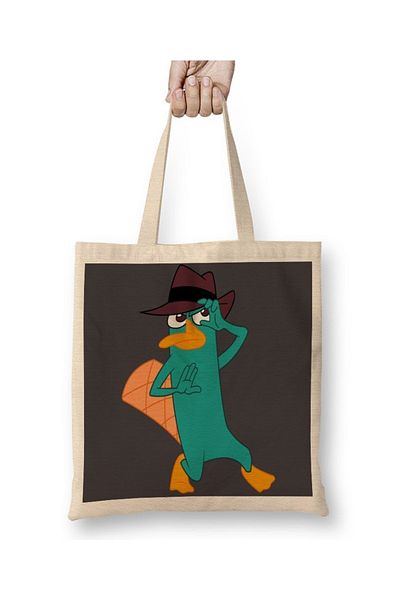 Baskı Dükkanı Phineas E Ferb 2 υφασμάτινη τσάντα με μακριά λαβή