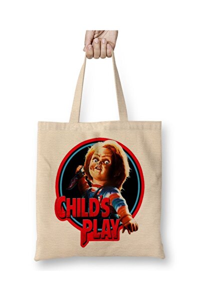 Baskı Dükkanı Dječje igre Chucky tkanina Torba duga Sa ručkom
