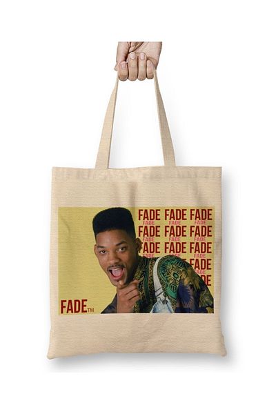 Baskı Dükkanı Fade Will Smith υφασμάτινη τσάντα με μακριά λαβή