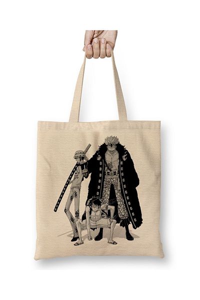 Baskı Dükkanı Υφασμάτινη τσάντα Piratas One Piece με μακριά λαβή