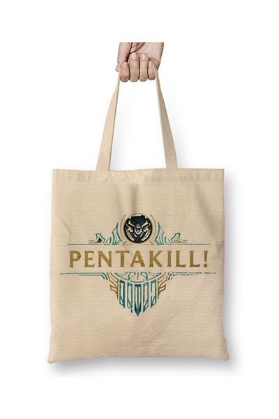 Baskı Dükkanı Υφασμάτινη τσάντα Penta Kill με μακριά λαβή