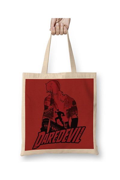Baskı Dükkanı Υφασμάτινη τσάντα Demolidor Marvel's Daredevil 2 με μακριά λαβή
