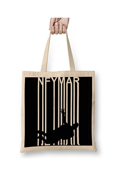 Baskı Dükkanı Geantă din pânză Futebol Raiz Camisa Neymar cu mâner lung