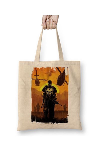 Baskı Dükkanı Υφασμάτινη τσάντα Punisher 2 με μακριά λαβή