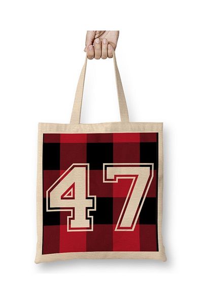 Baskı Dükkanı Camiseta 47 υφασμάτινη τσάντα με μακριά λαβή