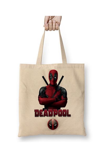 Baskı Dükkanı Υφασμάτινη τσάντα Marvel Deadpool με μακριά λαβή