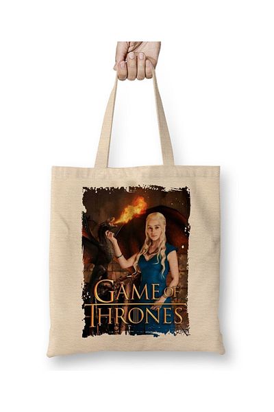 Baskı Dükkanı Υφασμάτινη τσάντα Games Of Thrones με μακριά λαβή