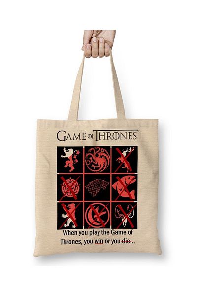 Baskı Dükkanı Υφασμάτινη τσάντα Game Of Thrones με μακριά λαβή