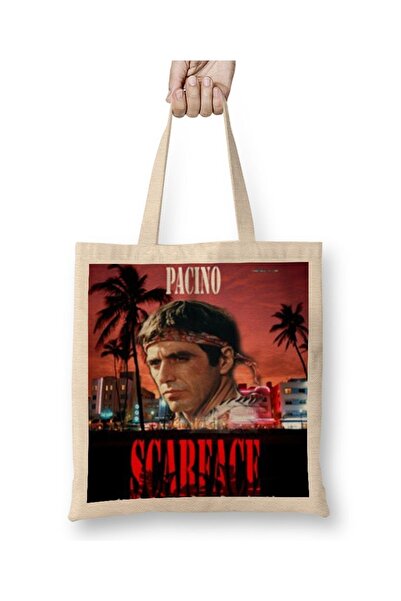 Baskı Dükkanı Scarface Al Pacino tkanina Torba duga Sa ručkom