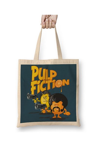 Baskı Dükkanı Υφασμάτινη τσάντα Pulp Fiction με μακριά λαβή